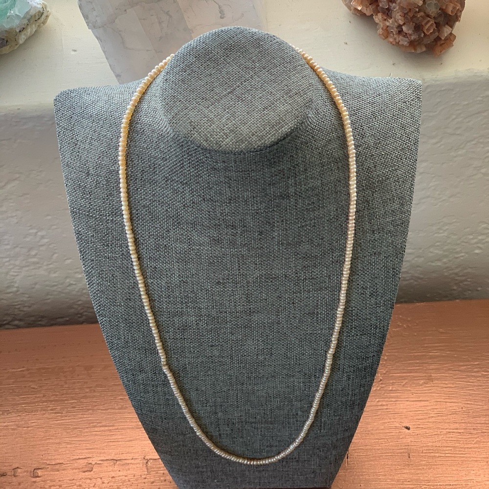 Pink pearl necklace